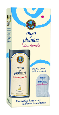 Plomari Ouzo mit Ouzo Glas - Isidoros Arvanitis 700ml